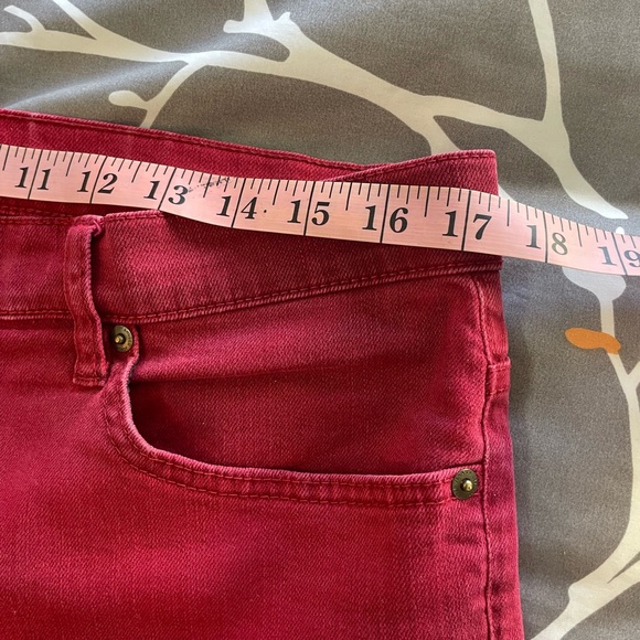 Ralph Lauren Women's Vibrant Red Cropped Jeans - Picture 4 of 8